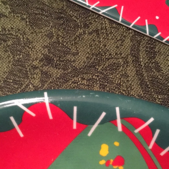 11 inch round decorative holiday ceramic dish with serving piece - Picture 5 of 5